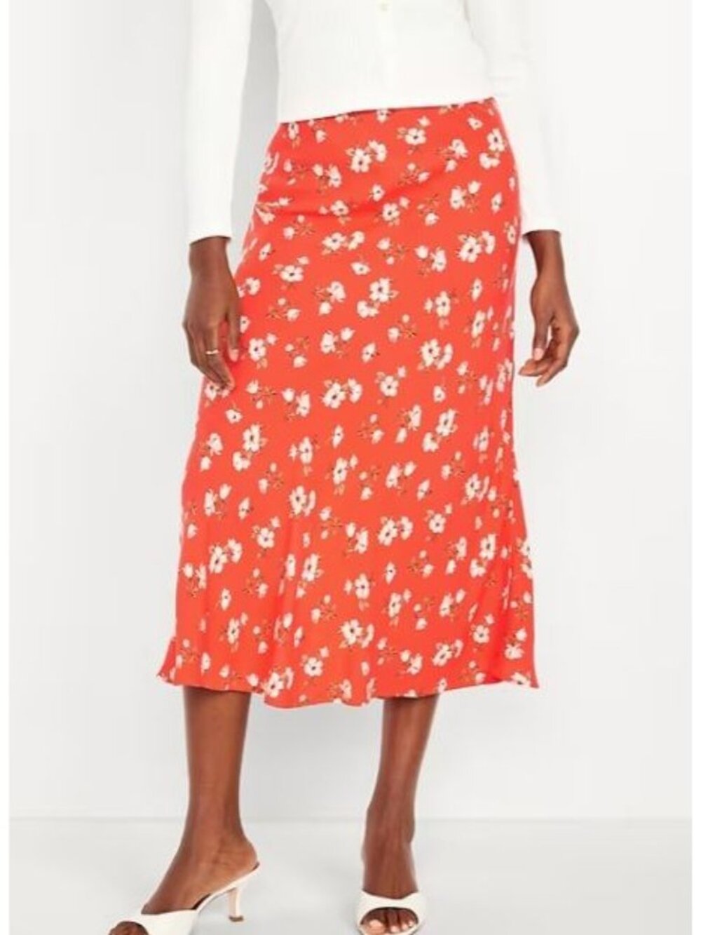 Crepe A-Line Old Navy Midi Skirt 3X - Picture 2 of 9